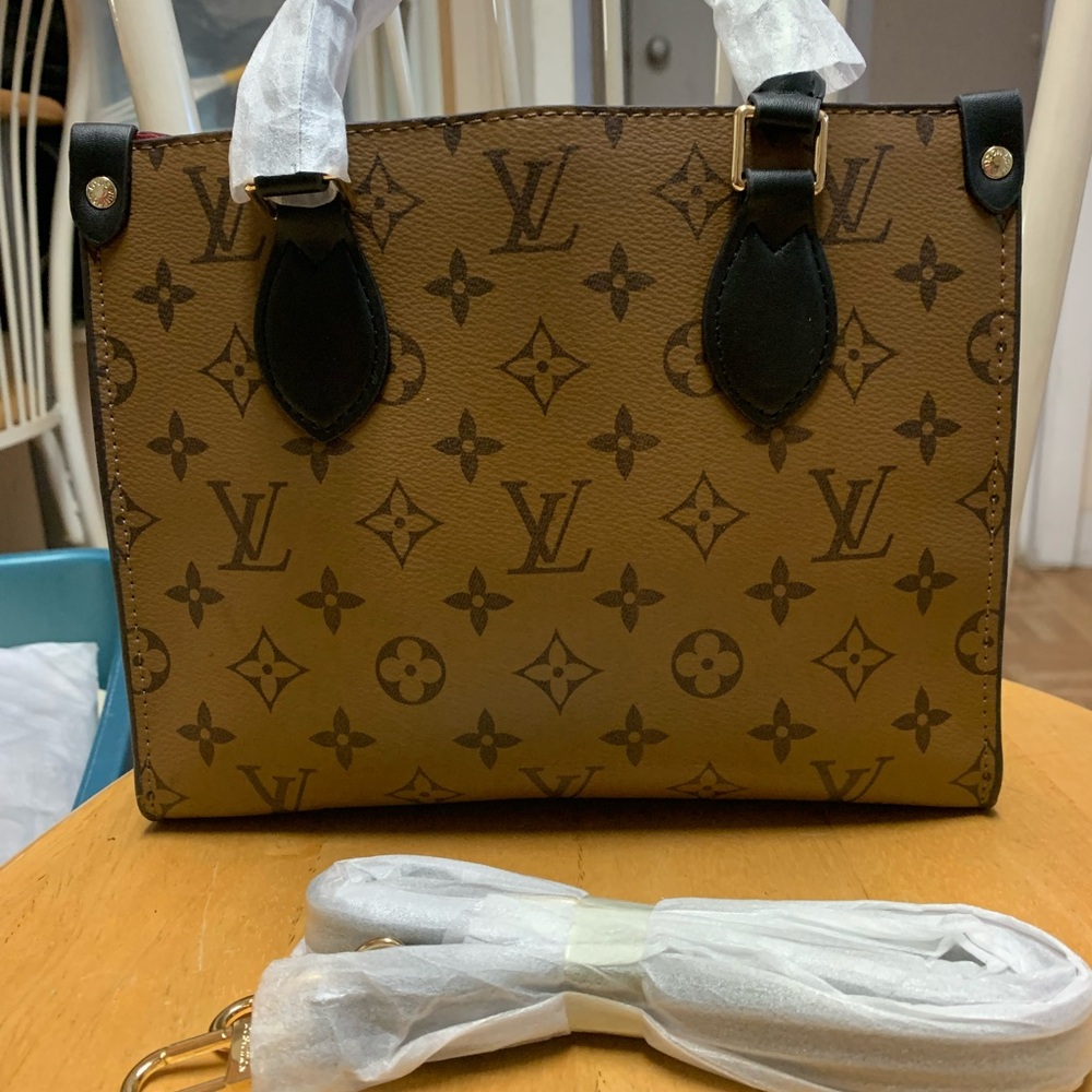 Black and Brown Monogram Tote